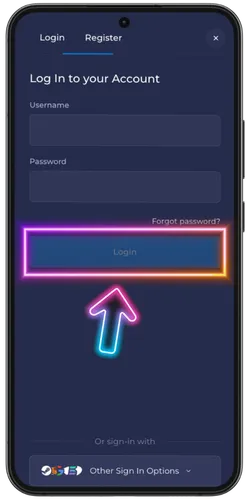 Click "Login"