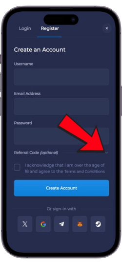 Expand the promo code field
